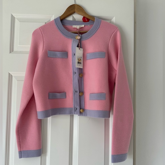 LoveShackFancy Pink and Lavender Cardigan - Picture 4 of 7